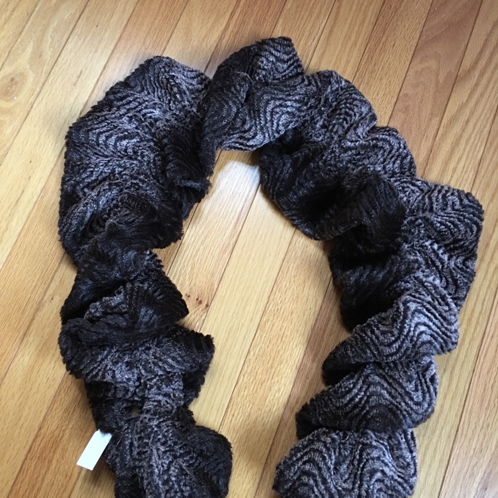 Scrunched Brown scarf